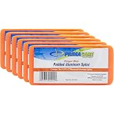 Primacare IS-5202 (Pack of 10) Padded Aluminum Finger Splints, Finger Brace for Pain Relief Sport Injuries, Basketball, Finger Buddy Wraps for Broken, Swollen Fingers or Dislocated Joint, 2", Orange