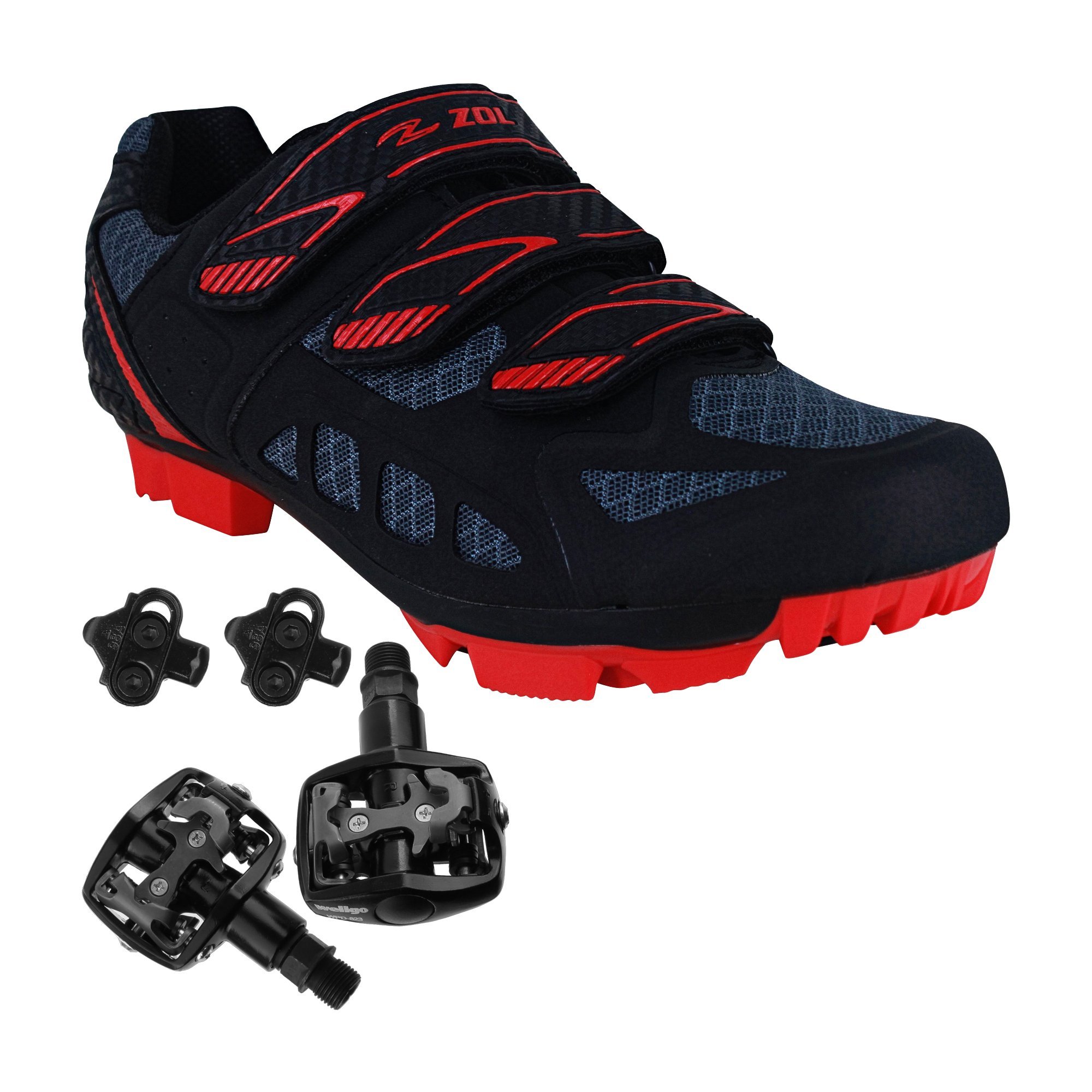 Predator MTB Mountain Bike and Indoor Cycling Shoes with Pedals and Cleats