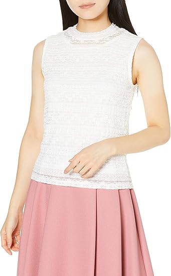 Amazon プロポーションボディドレッシング カットソー ストレッチレースノースリーブカットソー レディース 121 ホワイト 日本 Fr Free サイズ Tシャツ カットソー 通販