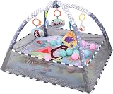 Bebamour Baby Playmat Floor Gym 0-24 Months 80x80cm 18 Balls 5 Toys Pink view 8