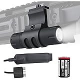 Monstrum 100 Lumens Ultra-Compact Flashlight with 90 Degree Offset Rail Mount and Detachable Remote Pressure Switch