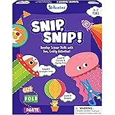 Skillmatics Scissor Skills Activity Book - Snip, Snip, Art & Craft Kit for Kids, 2 Child-Safe Scissors, 25 Fun Activities, Ti