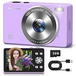 4K Digital Camera, VITALUXE FHD Kids Camera, Real