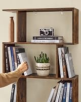 VASAGLE 6-Tier Bookcase 24 x 70 x 191.6 cm Room Divider Rustic Brown LBC61BX view 6