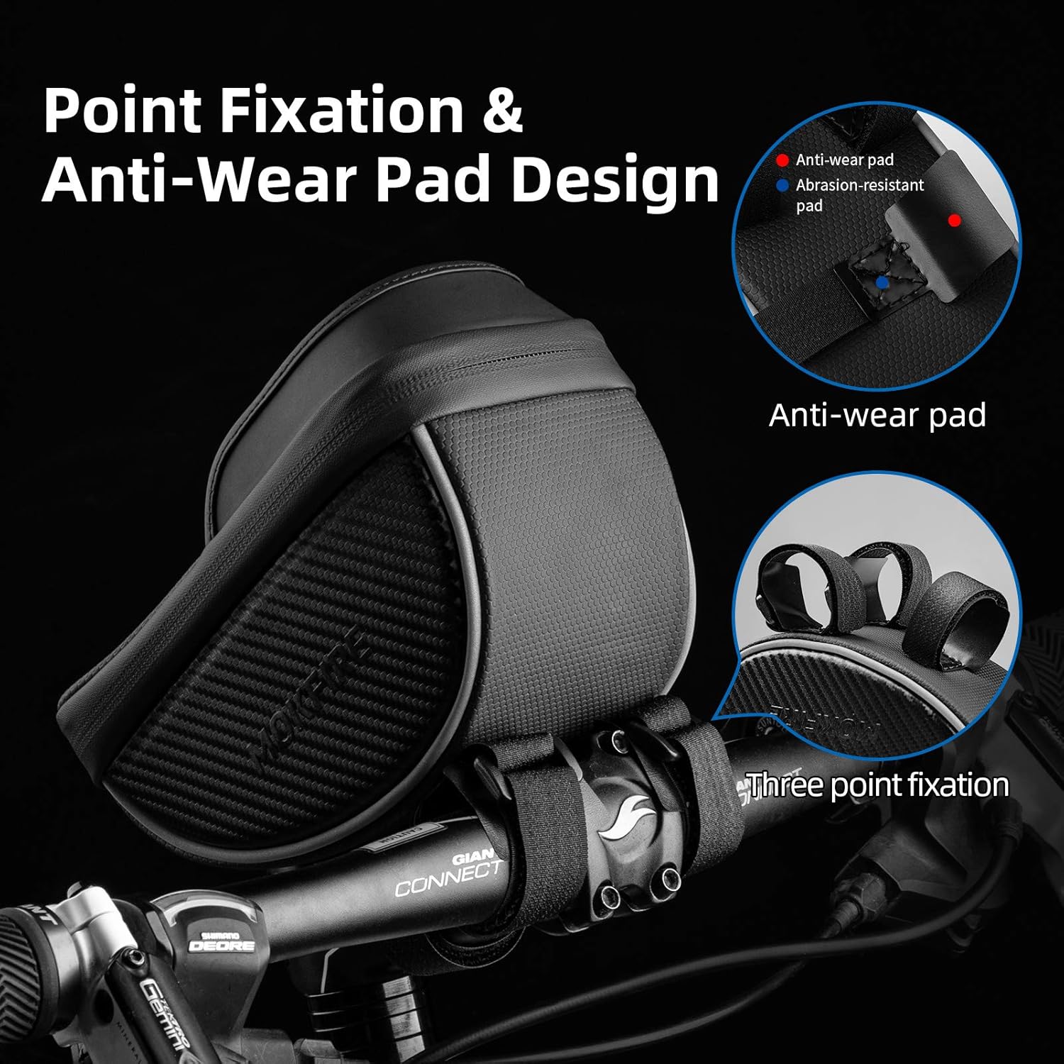MOKFIRE Bike Phone Holder Bag Bicycle Phone Mount Waterproof Bag Bike Cell Phone Case Handlebar Bag Cycling Phone Pouch Front Frame Bag with TPU Touchscreen for iPhone xs Plus 11 12 pro max Below 6.5" : Sports & Outdoors