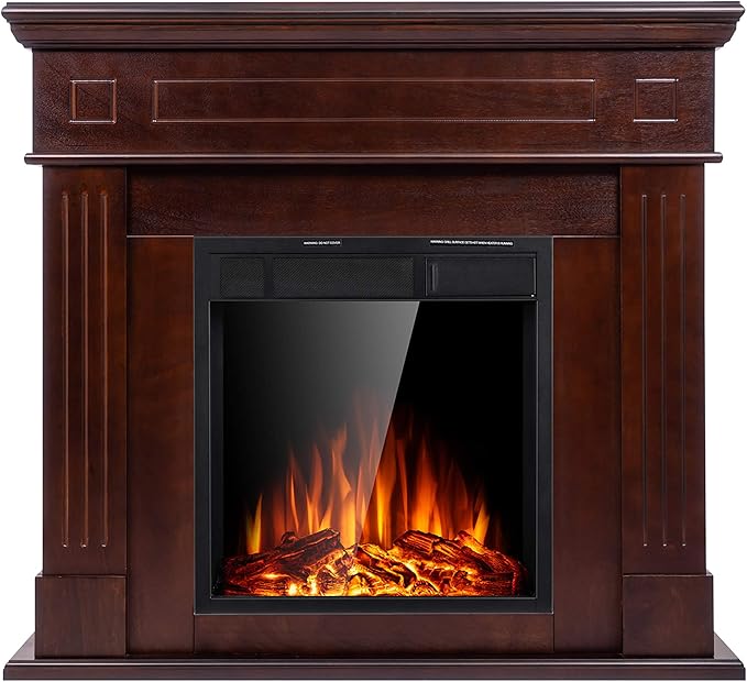 Amazon.com: Chimenea eléctrica de JAMFLY, paquete de madera, calentador