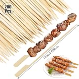 Lanjue 200P Bamboo Paddle Skewers 18cm Flat Barbecue Cocktail Picks view 3