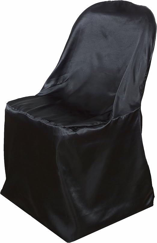 Amazon Com Balsacircle 50 Pcs Black Satin Folding Chair Covers