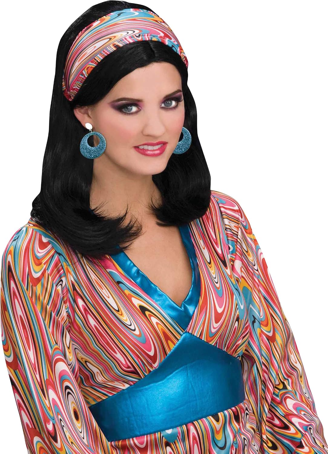 Forum Novelties Wild Swirl Headband Pink and Yellow, Pink, Yellow