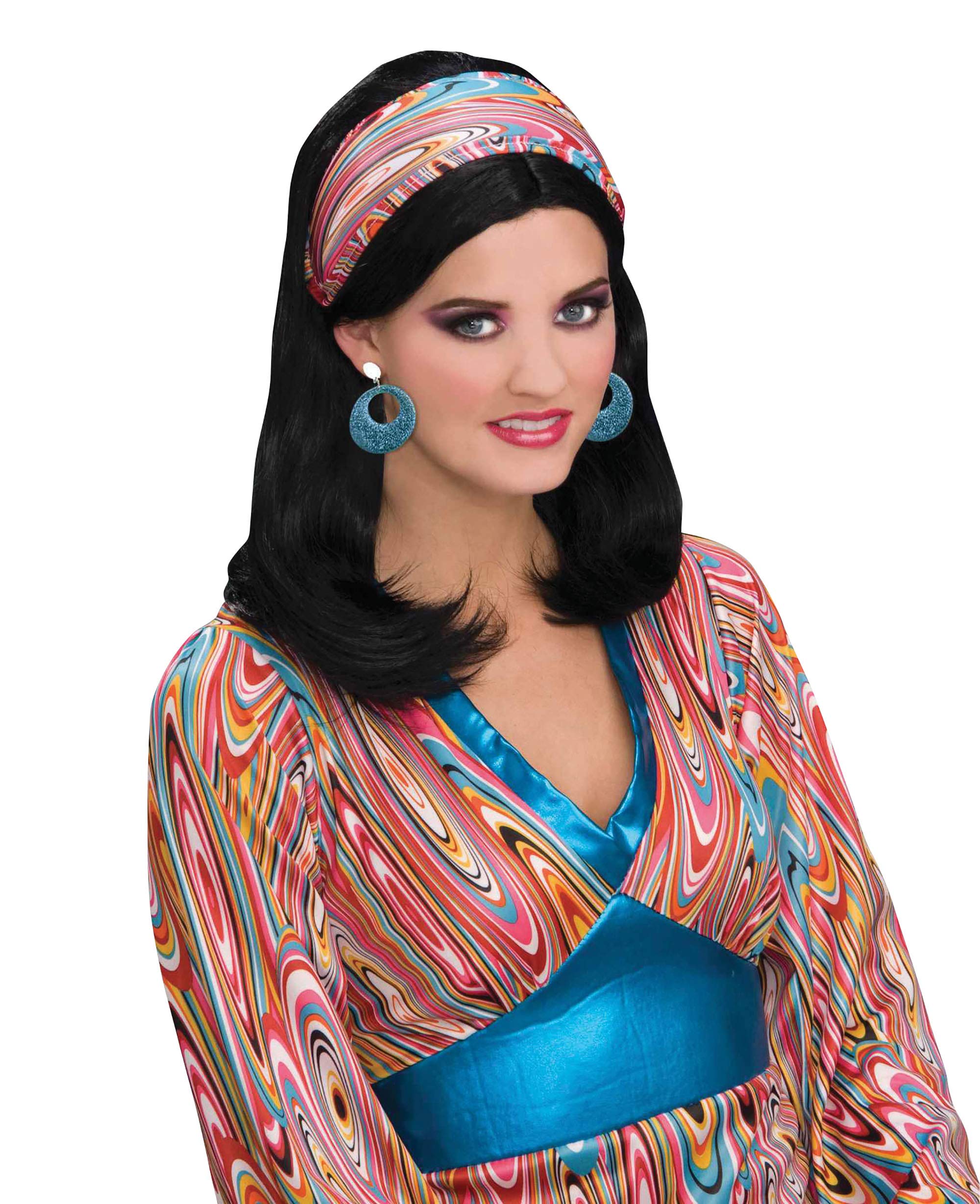 Forum Novelties Wild Swirl Headband Pink and Yellow