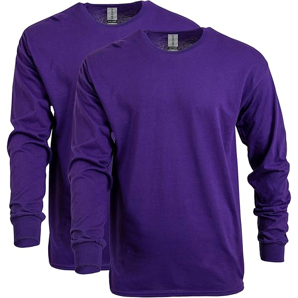 Gildan Ultra Cotton – Maglietta Uomo Manica Lunga – Confezione Da 2 (Nero E Verde Scuro) – XX-Large