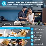 AAOBOSI Double Induction Hob 2800W 20 Temp Levels 18 Power Left 20 Right 10 view 3