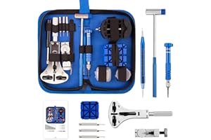 XOOL 210 PCS Watch Repair Kits, Including Watch Battery Change Kit, Watch Case Opener, Link Remover, Spring Bar Tools, Screwdrivers, and Portable Carrying Case with Instruction Manual