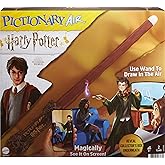 Mattel Games Pictionary Air Harry Potter Family Game for Kids & Adults with Light Wand & Themed Picture Clue Cards
