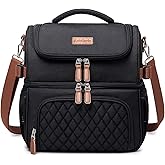 Artelaris Lunch Bag for Women, Large Double Deck Lunch Box Tote for Work, Dual Compartment Insulated Leakproof Lunchbox Cooler for Adult