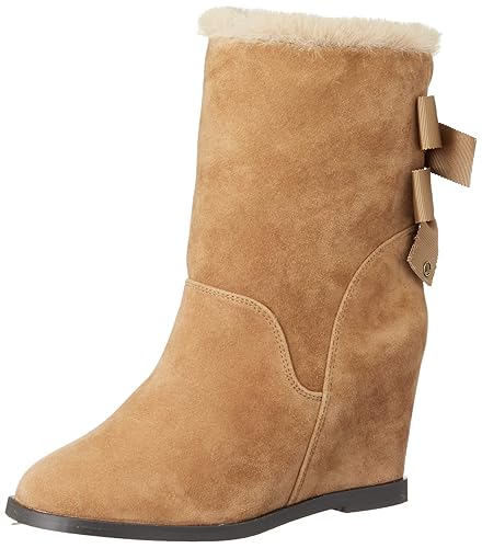 Amazon ランバンオンブルー バックリボンインヒールハーフブーツ