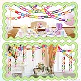 Morcheiong 600Pcs Rainbow Color Paper Chains Classroom Party Decoration view 4