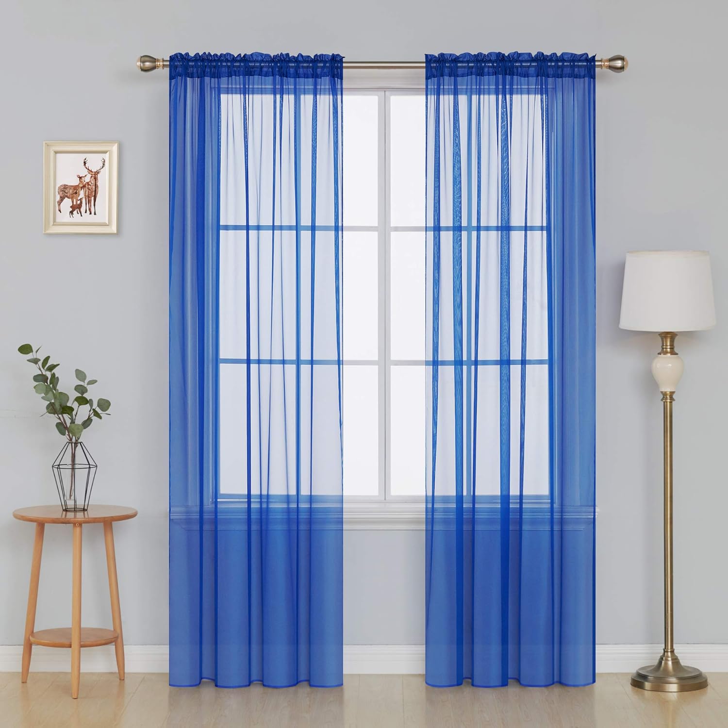 My Little Nest Sheer Window Curtains Drapes Happy Easter Bunny Egg