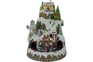 Northlight 17" LED Lighted and Animated Christmas Village with Moving Train