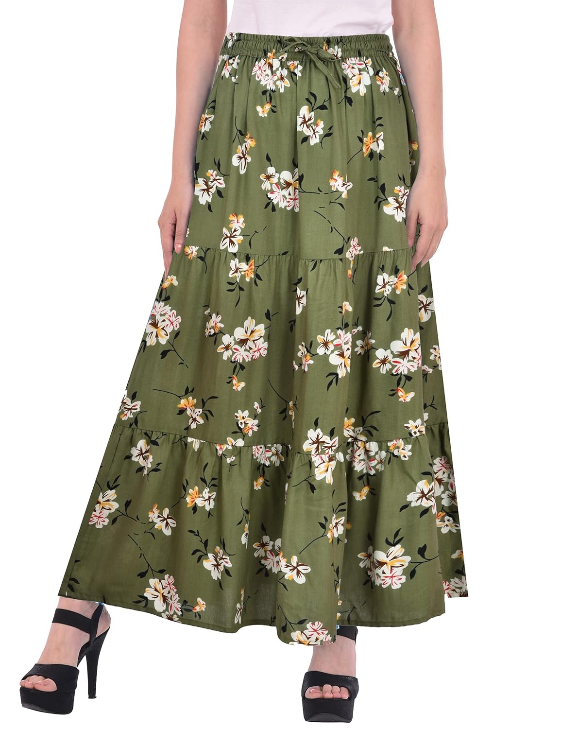 Buy COTTON BREEZE Women's Printed Rayon Skirt at Amazon.in