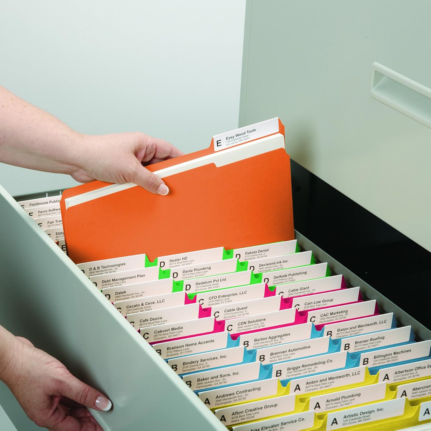 Smead File Folder, 1/3-Cut Tab, Legal Size, Assorted Colors, 100 per Box (16943) : Colored File Folders : Office Products