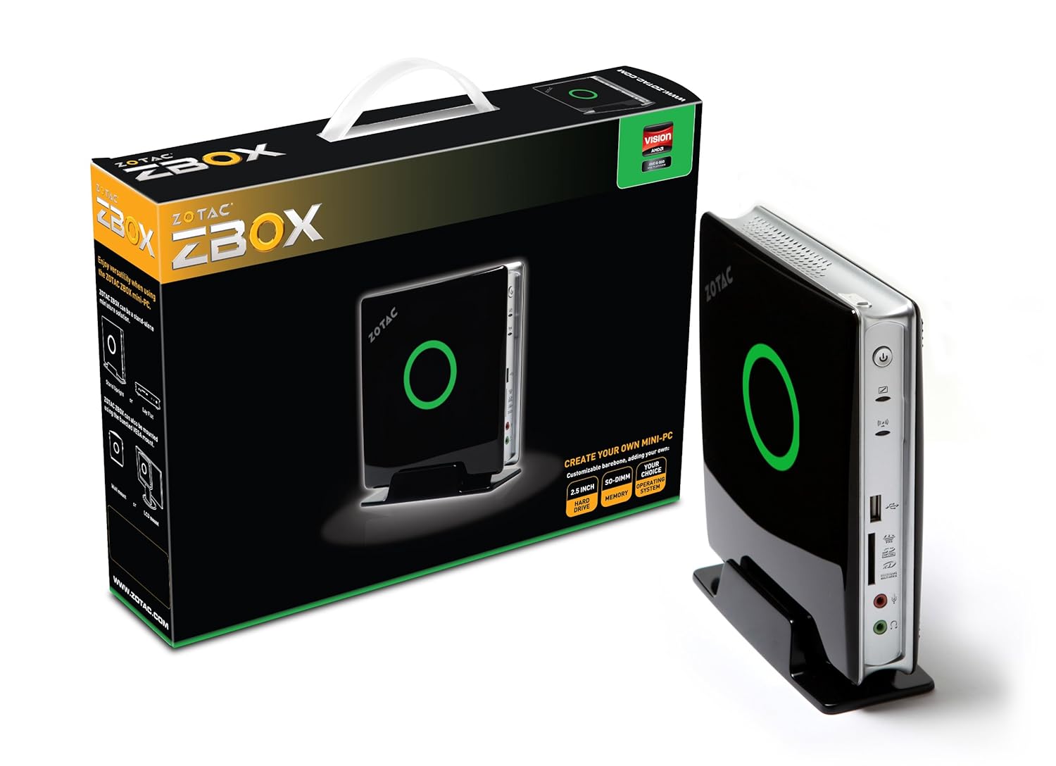 Zotac ZBOXAD02B ZBOX AD02 Mini PC AMD E350 Amazon.co.uk Computers