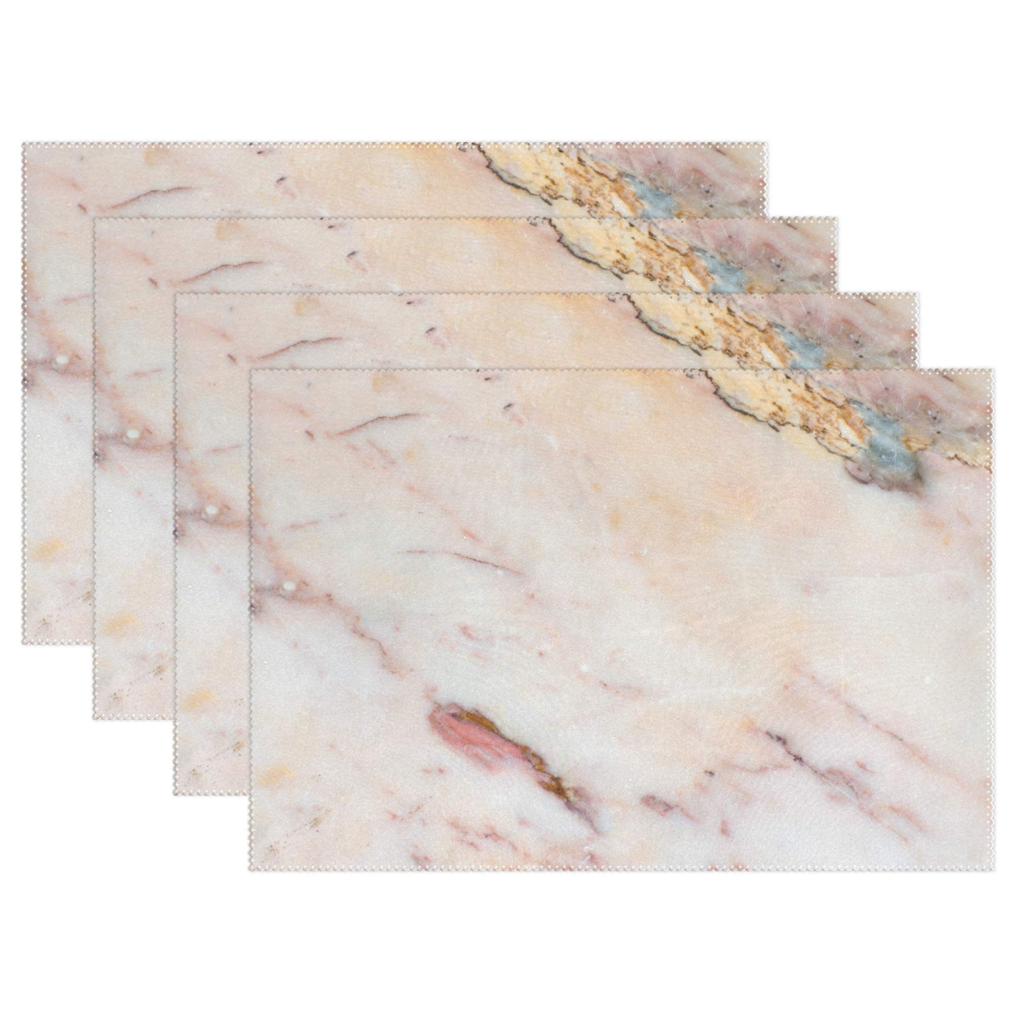 Placemats Marble Place Mats Dining Table Mats Christmas Decoration 4pcs