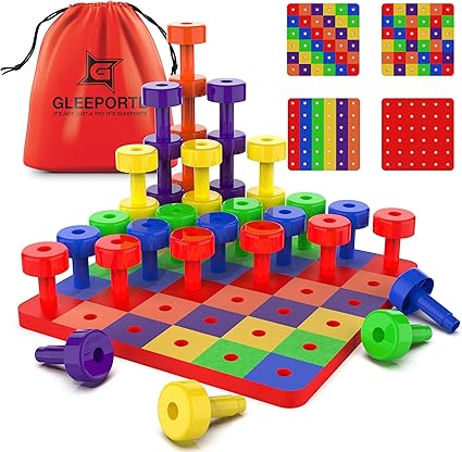 stacking peg board set toy