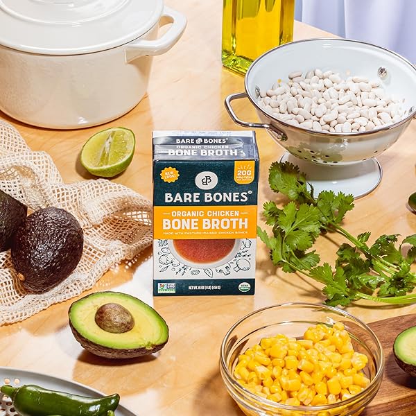 BARE BONES ORGANIC CHICKEN BONE BROTH 16OZ