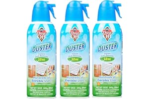 Dust-Off Falcon Professional Electronics Compressed Air Duster, 12 oz, 3 Pack, Model:246143