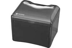 San Jamar H4005 Venue Table Top Fullfold Control Napkin Dispenser, 200 Capacity, Black Pearl