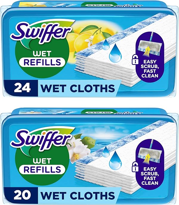 Swiffer Bodenwischer Nachfüllpackung, Feuchte Bodentücher mit Frischem Duft Wie Nach Dem Lüften, Für Eine Schnelle & Einfache Reinigung von Hartböden