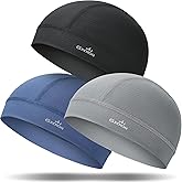 GXCROR 3 Pack Cooling Skull Cap with Sweat-Wicking & Anti-Odor Technology Quick-Dry Helmet Liner for Cycling Motorcycle