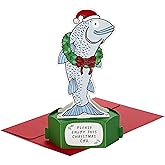 Hallmark Paper Wonder Shoebox Funny Pop Up Christmas Card (Christmas Cod Fish)