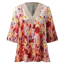 Cheifay Tank Tops Women for Sleep 3/4 Sleeve Shirts