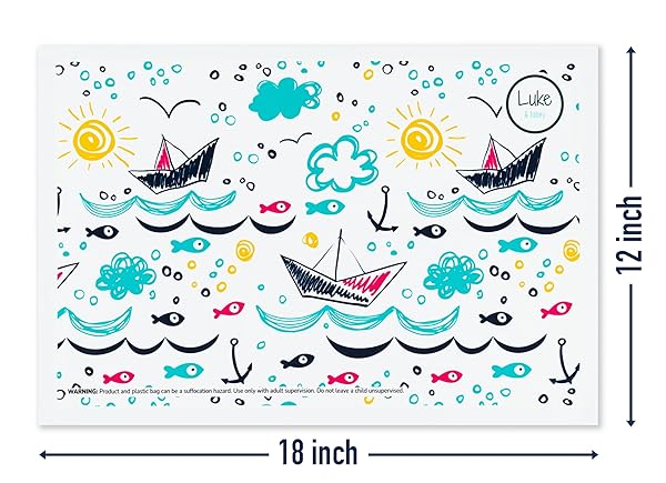LUKE & TOBEY NAUTICAL DISPOSABLE PLACEMAT FOR BABY