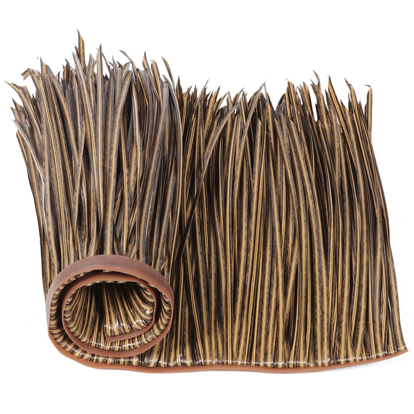 Operitacx Mexican Straw Roof, Palm Thatch Rolls Tiki Hut Grass, Tiki Roof Grass Runner Rolls for Thatch Roofing Tiki Umbrella Covers Fence Decor (Brown, 40 x 20 Inch)