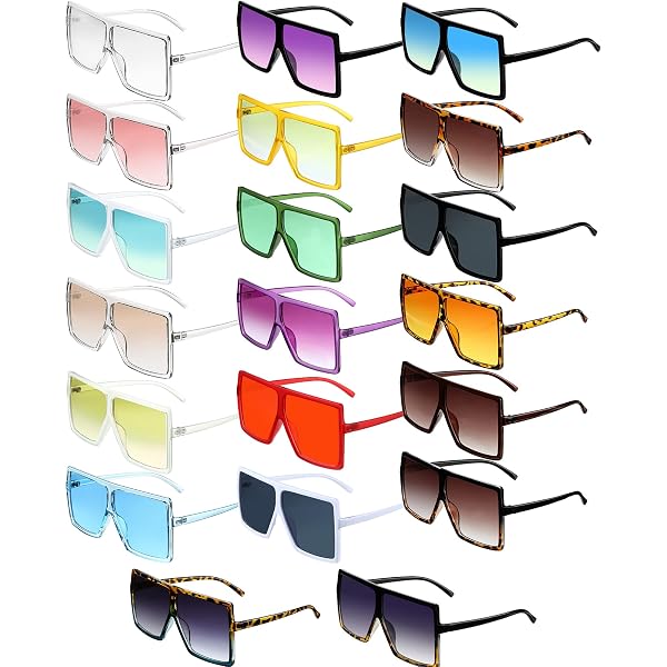 Amazon.com: Relaxweex 24 Pairs Oversized Square Sunglasses  display picture 1