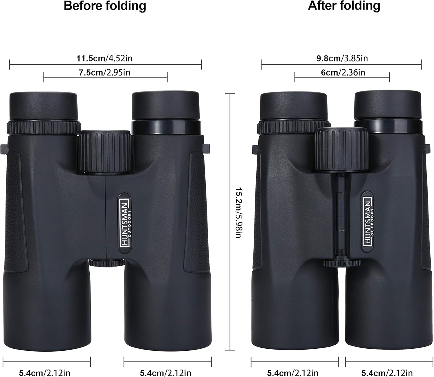 Huntsman Outdoors 10x42 Binoculars - HD Waterproof Roof Prism Binocular for Bird Watching, Sporting Events, Hunting and Shooting Optics : Camera & Photo