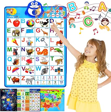 Letters Quizzes And Music With Games Abcs And 123s Calormixs Abc Alphabet Numbers Educational Toy Interactive Talking Poster Wall Chart Gift For Baby 3y Old Up To Learn Numbers Spelling Toys