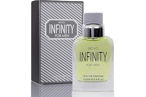NovoGlow Novo Infinity for Men- 3.4 Fluid Ounce Eau De Parfum Spray for Men - Refreshing Citrusy & Floral Top Notes Smell Fresh All Day Long Lovely Gift Occasions