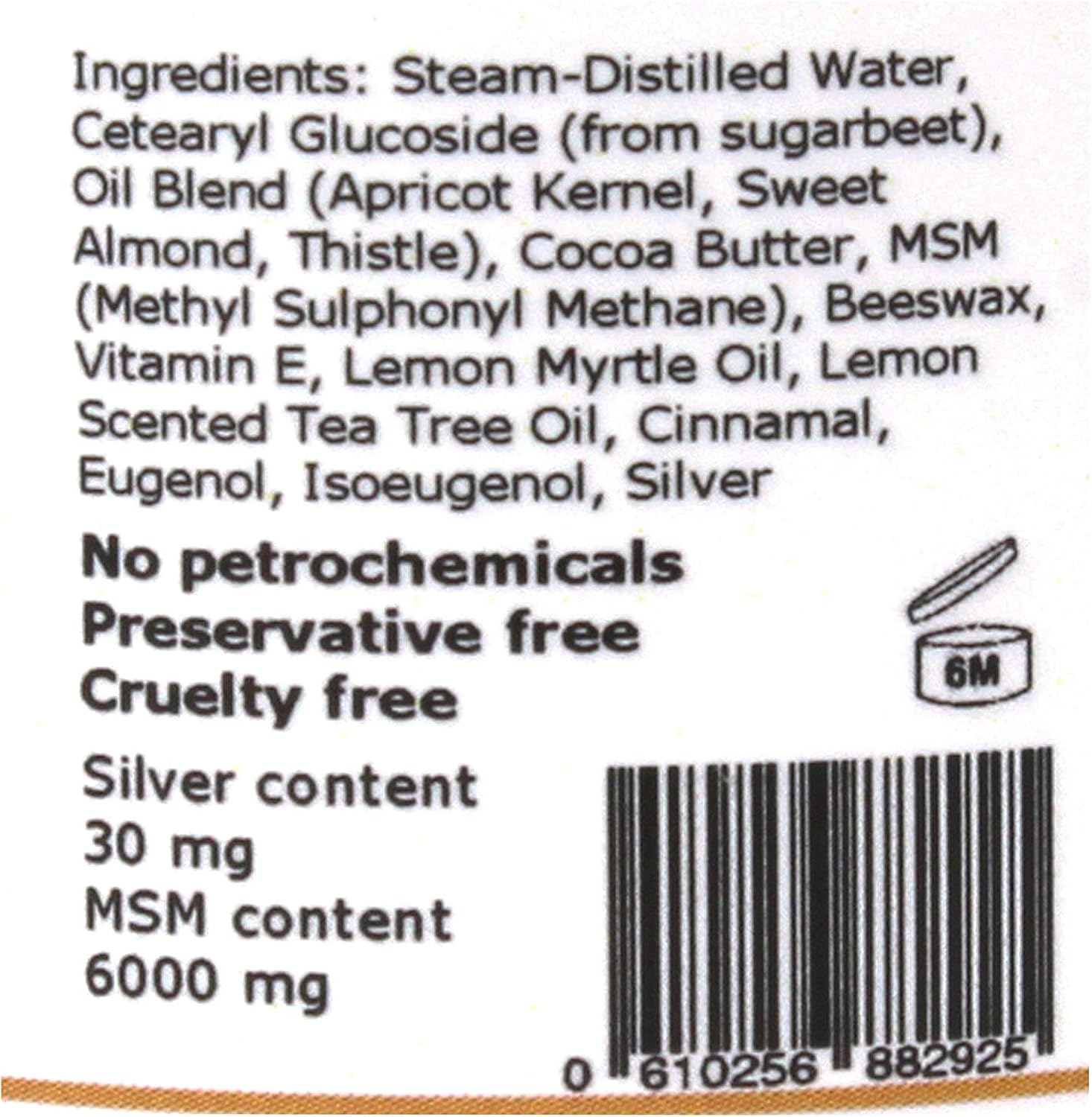 Silver-MSM Cream with Lemon Myrtle and Lemon Scented Tea Tree - 30 ml, 30 ml (Pack of 1) - Image 5