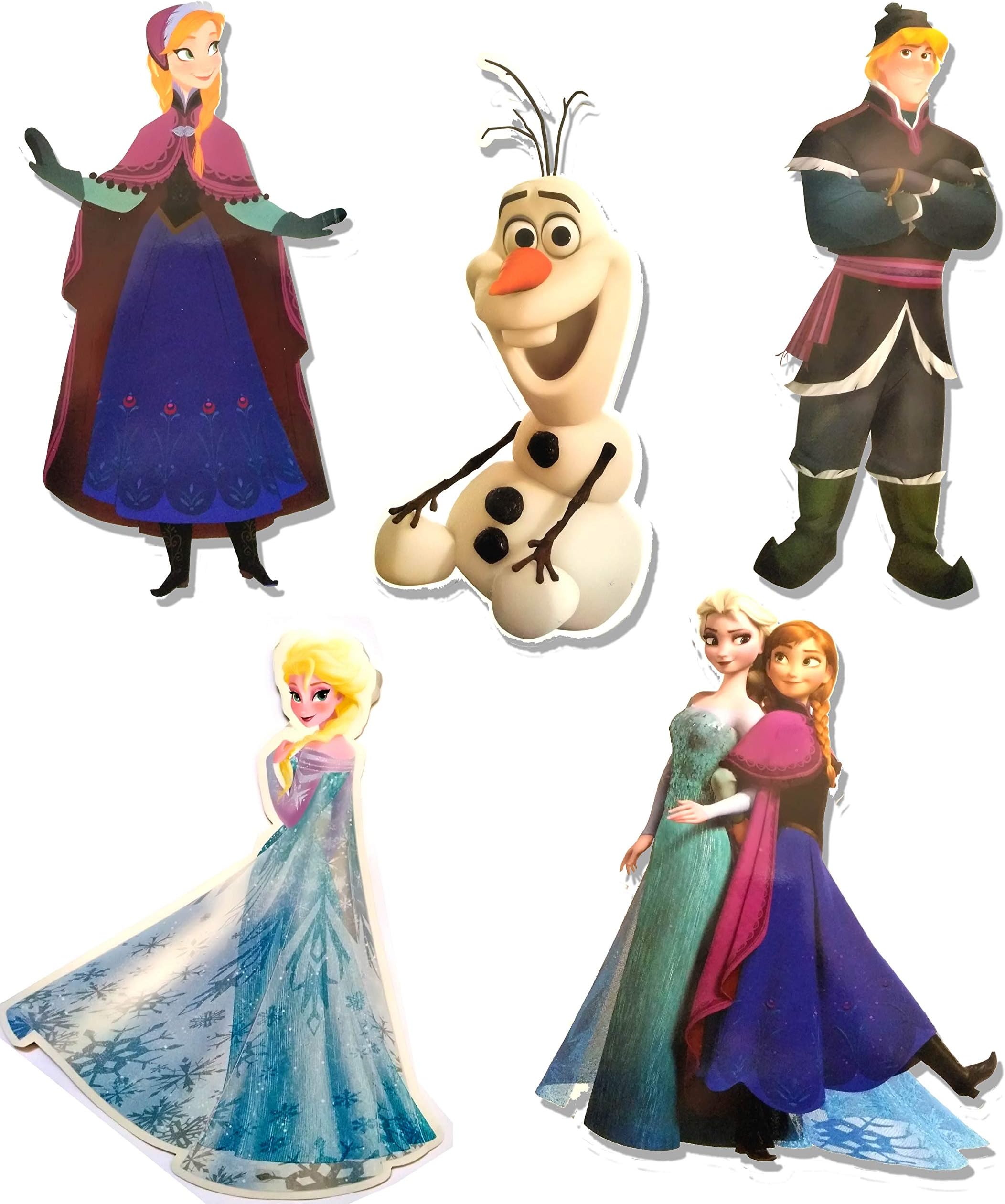 ThemeHouseParty® Theme Character cardstock Cutout (Set of 5 or Set of 10) for Birthday Decoration ( Princess f (Set of 5)) rakshabandhan Gift Rakhi Gift