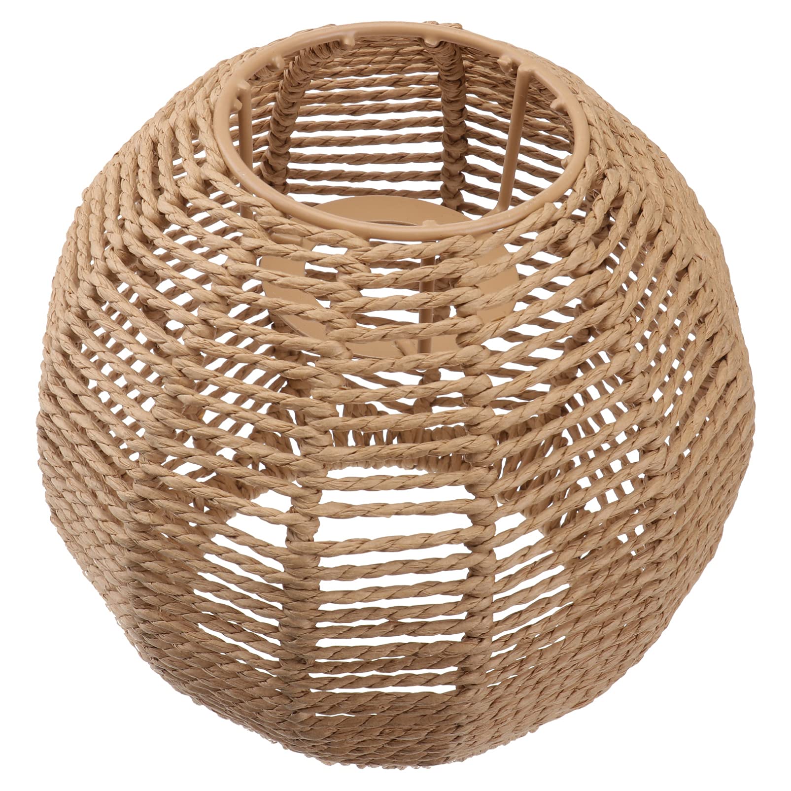 ERINGOGO Lamp Shades 15cm/5.9inch Woven Pendant Lamp Shade, Rope Rattan Retro Chandelier, Light Cover for Living Room | Bedroom | Hotel | Restaurant | Bar Lamp Shades Ceiling