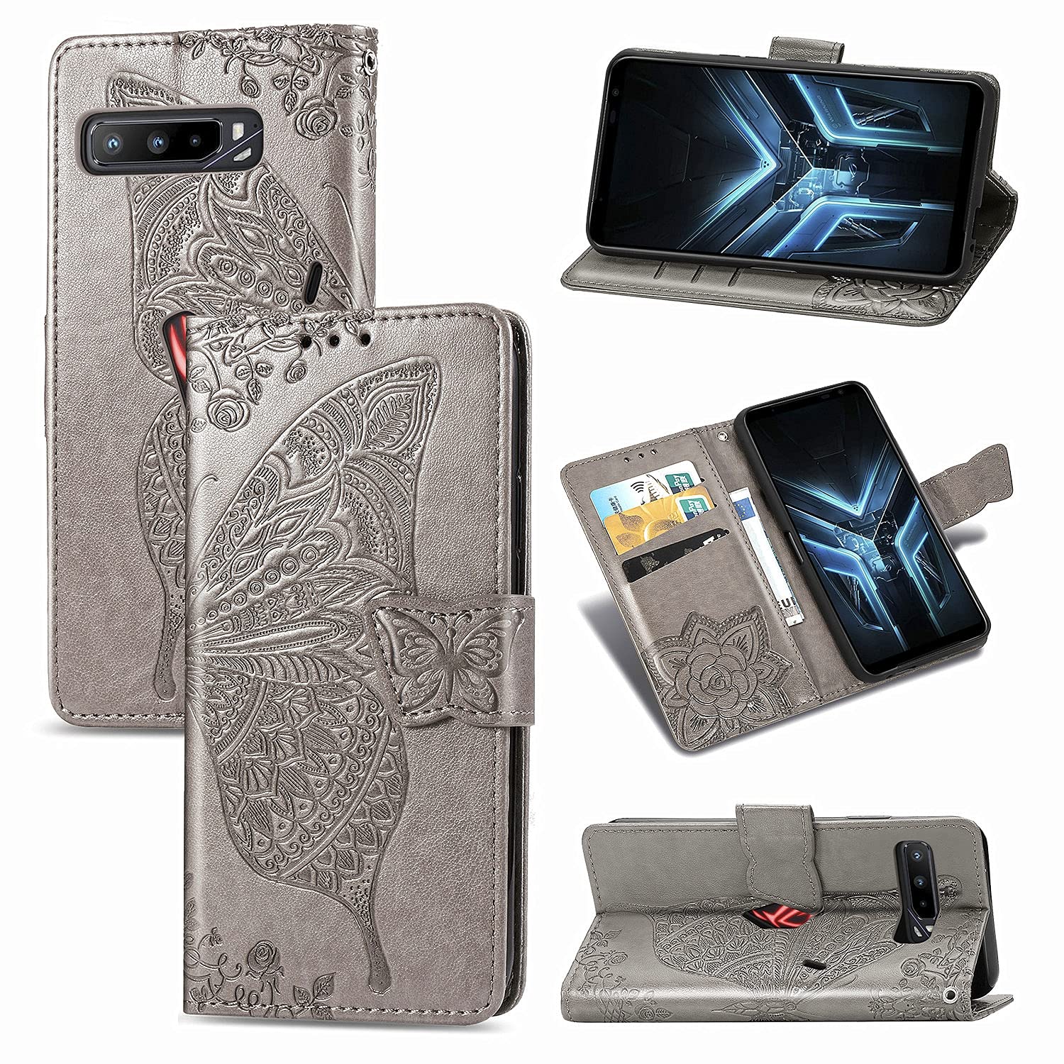 Cell Phone Case for Asus ROG Phone 3 ZS661KS Butterfly Love Flower