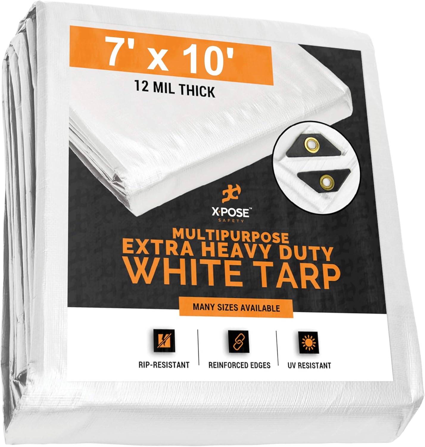 Heavy Duty White Poly Tarp 15 x 30Multipurpose Protective Cover Extra