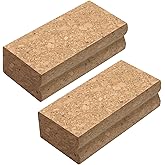 Shupakul 2Pcs/4Pcs Snowboard Natural Polishing Corks, Ski Wax Natural Cork, Ski Snowboard Polishing Cork Tool for Hand Operat