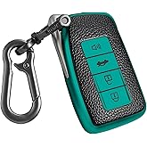 Kirsnda Texture Key fob Cover with Keychain Compatible with Lexus,Soft TPU Key case/Skin,4-Buttons fit ES is GS NX RX RC GX LX 570 200 250 300 350 h F Sport Remote Key Vehicle Accessories,Green