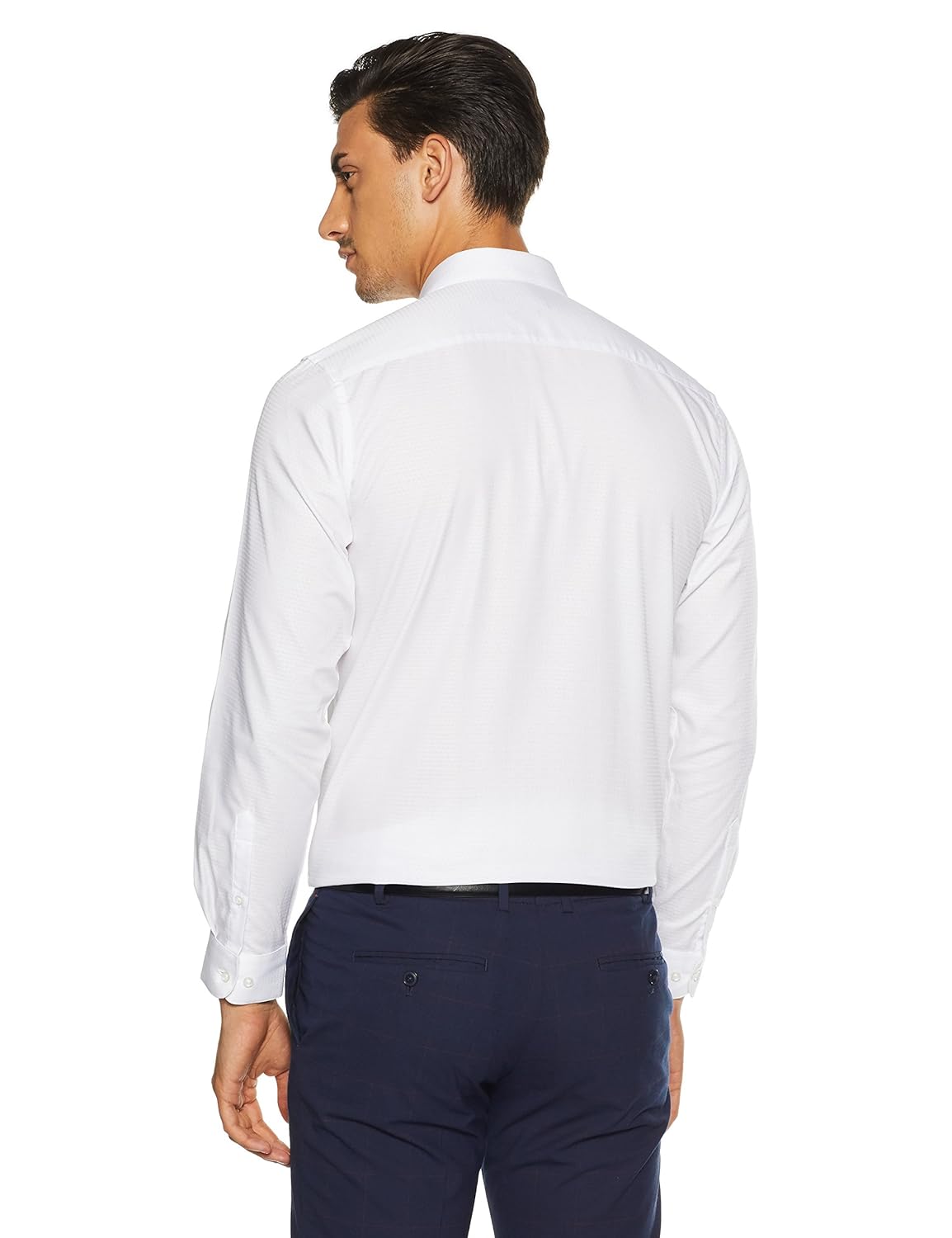 peter england men's plain slim fit formal shirt