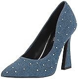 Nine West Women's Tenry7 Pump, Blue Denim, 10